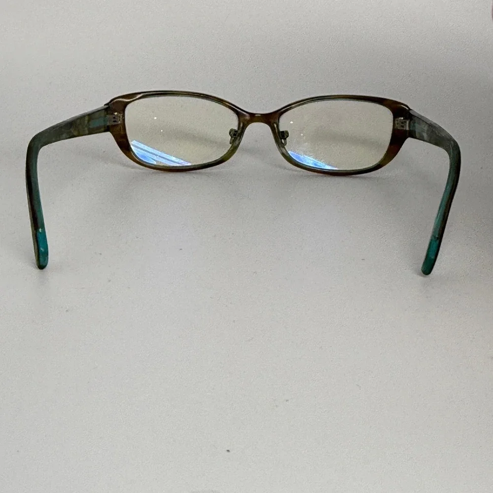 Bevel 3696 Ma-E-Gye Eyeglasses Brown Teal‎ Tortoise Rectangular Frames 50-17